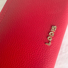 Load image into Gallery viewer, Lodis Continental RFID Slim Wallet Womens Isabella Red Leather Large Zip