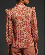 Load image into Gallery viewer, Anthropologie MISA Shirt Womens Small Pink Floral Chiffon Long Sleeve Analeigh Top