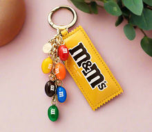 Load image into Gallery viewer, M&amp;M&#39;s Kate Spade 3D Packet Keychain Bag Charm Patent Leather ORIG PKG