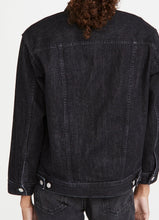 Load image into Gallery viewer, Madewell Denim Jacket Womens Black Oversized Trucker Cotton, Lunar Wash