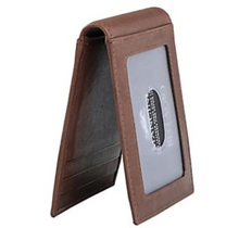 Load image into Gallery viewer, Mancini Wallet Mens Brown Leather Bifold RFID Money Clip ID Card Case Slim