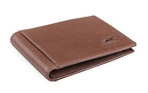 Mancini Wallet Mens Brown Leather Bifold RFID Money Clip ID Card Case Slim