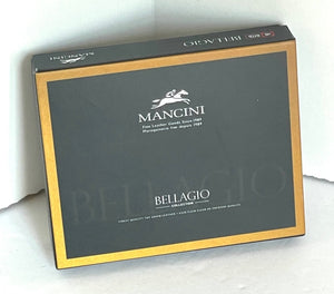 Mancini Wallet Trifold Mens Gray RFID ID Window Leather Gray Billfold Small Boxed