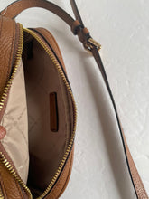 Load image into Gallery viewer, Michael Kors Fulton Crossbody Small Brown Double Zip Leather Shoulder Bag