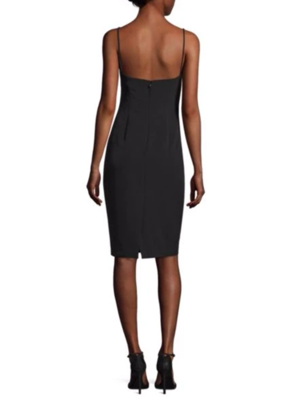 Milly Dress Womens 2 Black Sheath Sleeveless Deep V-Neck Fitted Knee L Luxe Fashion Finds Milly Dress Womens 2 Black Sheath Sleeveless Deep V-Neck Fitted Knee L Luxe Fashion Finds