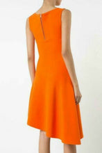 Load image into Gallery viewer, Milly Dress Womens Small Orange Sleeveless V-Neck A-Line Fit Flare Stretch Knit
