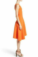 Load image into Gallery viewer, Milly Dress Womens Small Orange Sleeveless V-Neck A-Line Fit Flare Stretch Knit