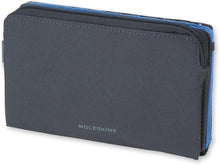 Load image into Gallery viewer, Moleskine Double Wallet Mens Large Gray Nylon Zip Around Travel Organizer