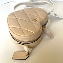 Load image into Gallery viewer, NWT Coach Heart Crossbody Bag With Quilting CE725 Ivory Nappa Leather Brass
