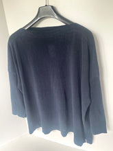 Load image into Gallery viewer, Blue sweater on a hanger against a white background