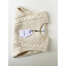 Load image into Gallery viewer, Naadam Luxe Cotton Racer Tank Womens Off White Sleeveless Organic Sweater