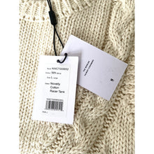 Load image into Gallery viewer, Naadam Luxe Cotton Racer Tank Womens Off White Sleeveless Organic Sweater
