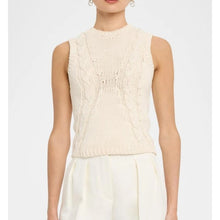 Load image into Gallery viewer, Naadam Luxe Cotton Racer Tank Womens Off White Sleeveless Organic Sweater
