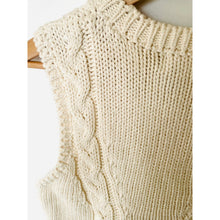 Load image into Gallery viewer, Naadam Luxe Cotton Racer Tank Womens Off White Sleeveless Organic Sweater