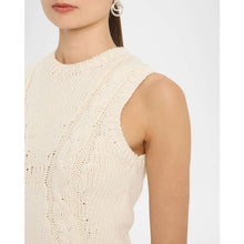 Load image into Gallery viewer, Naadam Luxe Cotton Racer Tank Womens Off White Sleeveless Organic Sweater