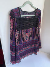 Load image into Gallery viewer, Nanette Lepore Women&#39;s Sleeveless A-Line Silk Mosaic Black Shift Dress - 4