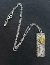 Load image into Gallery viewer, Necklace Pendant Silver Womens Bird Sun 18in Chain Andree Chenier Handmade