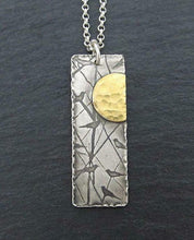 Load image into Gallery viewer, Necklace Pendant Silver Womens Bird Sun 18in Chain Andree Chenier Handmade