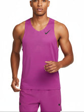 Load image into Gallery viewer, Person wearing a purple Nike tank top and shorts on a white background