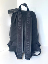 Load image into Gallery viewer, Black backpack with 'Off-White' branding on a white background