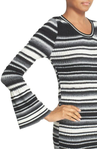 Opening Ceremony Dress Womens Medium Long Sleeve Stripe Wool Knit Scoop Neck