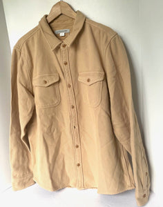 Outerknown Chroma Blanket Shirt Mens Flannel Long Sleeve Button Down Sand