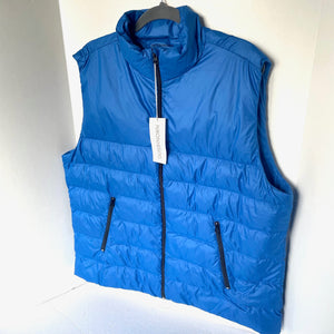 Outerknown Meridian Puffer Vest Mens Blue Down Alternative Zip Pockets