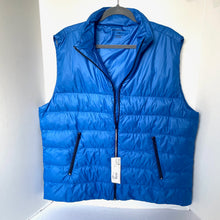 Load image into Gallery viewer, Outerknown Meridian Puffer Vest Mens Blue Down Alternative Zip Pockets