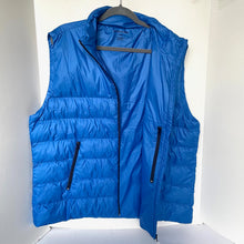 Load image into Gallery viewer, Outerknown Meridian Puffer Vest Mens Blue Down Alternative Zip Pockets