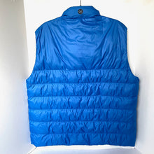 Load image into Gallery viewer, Outerknown Meridian Puffer Vest Mens Blue Down Alternative Zip Pockets