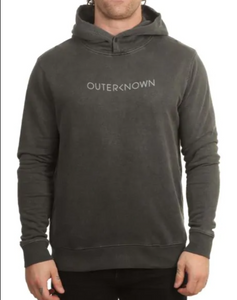 Outerknown OK Wordmark Snap Hoodie Mens Medium Sweatshirt Gray Organic