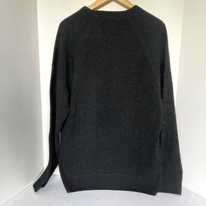 Outerknown Shelter Wool Cashmere Sweater Mens XL Black Waffle Crew Neck