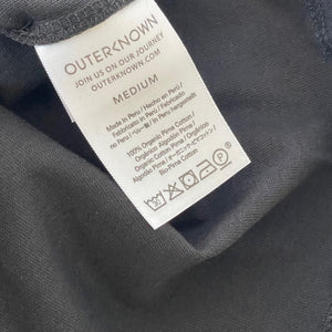 Outerknown Sojourn Organic Cotton Tee Mens Medium Black Short Sleeve Shirt