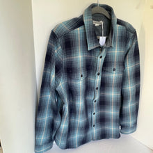 Load image into Gallery viewer, Outerknown Blanket Plaid Shirt Mens XL Blue Flannel Long Sleeve Button Up Soft