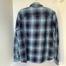 Load image into Gallery viewer, Outerknown Blanket Plaid Shirt Mens XL Blue Flannel Long Sleeve Button Up Soft