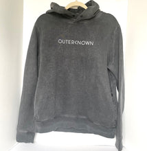 Load image into Gallery viewer, Outerknown OK Wordmark Snap Hoodie Mens Medium Sweatshirt Gray Organic