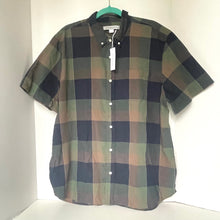 Load image into Gallery viewer, Outerknown Plaid Cotton Shirt Mens XL Green Short Sleeve Button Down Check