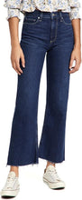 Load image into Gallery viewer, Paige Leenah Ankle Womens 28 Blue High Rise Wide Leg Raw Hem Gracie Lou