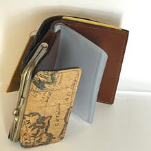 Load image into Gallery viewer, Patricia Nash Astor European Map RFID Wallet Womens Brown Leather Snap Coin