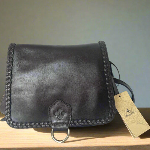 PatriciaNashIlinaBraidedFlapCrossbodyRuggedNaturalGrainLeatherShoulderBag