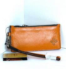 Load image into Gallery viewer, Patricia Nash RFID Wallet Wristlet Womens Slim Leather Yellow Handcrafted Almeria