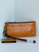 Load image into Gallery viewer, Patricia Nash RFID Wallet Wristlet Womens Slim Leather Yellow Handcrafted Almeria