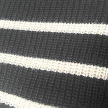 Load image into Gallery viewer, Close-up of black and white striped fabric texture