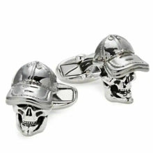Load image into Gallery viewer, Paul Smith Skull Cufflinks Mens Silver Ballcaps T-Bar Engraved Logo w Gift Box