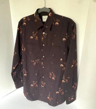 Load image into Gallery viewer, Paul Smith Dress Shirt Mens Small Brown Long Sleeve Button-Down Guitar Folk Cotton