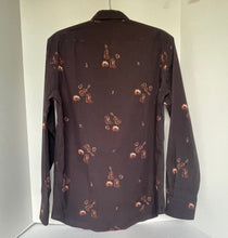 Load image into Gallery viewer, Paul Smith Dress Shirt Mens Small Brown Long Sleeve Button-Down Guitar Folk Cotton