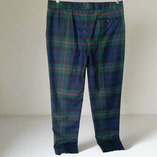 Load image into Gallery viewer, Paul Smith Wool Tartan Pant Womens 10US 46IT Blue Green Tapered Slim Tailored