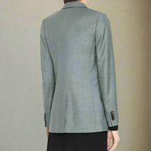 Load image into Gallery viewer, Paul Smith Single Breasted Wool Silk Blazer Womens Blue Plaid Jacket Italian