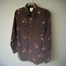 Load image into Gallery viewer, Paul Smith Dress Shirt Mens Small Brown Long Sleeve Button-Down Guitar Folk Cotton