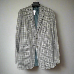 Paul Smith Single Breasted Wool Silk Blazer Womens Blue Plaid Jacket Italian